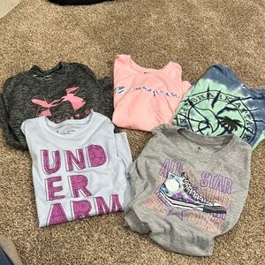 Under Armour, champion, converse, Kids Graphic Tees - lot of girl shirts